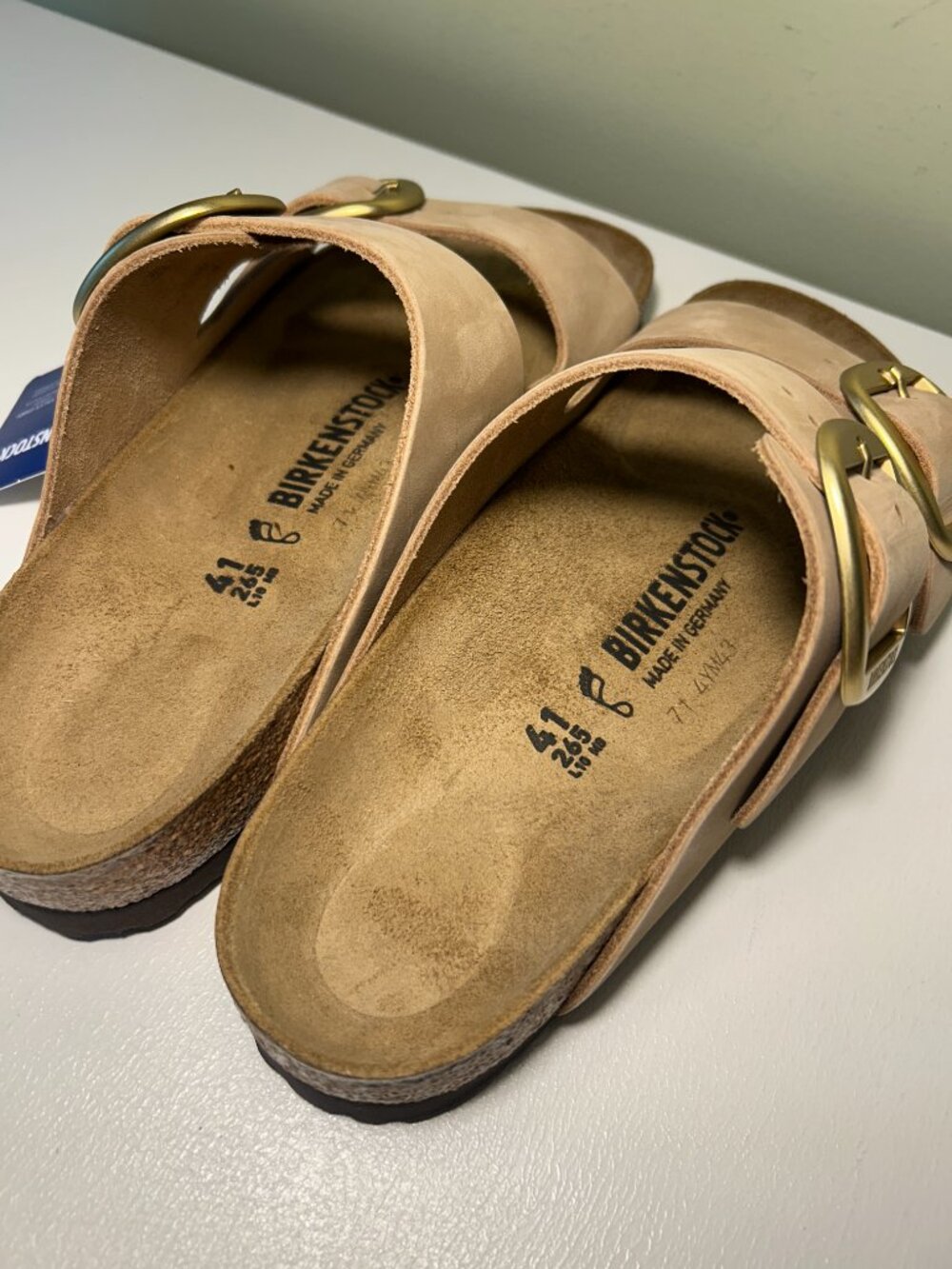 Birkenstock Women's Arizona Big Buckle Nubuck Leather Sandals - Picture 10 of 16